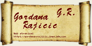 Gordana Rajičić vizit kartica
